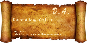 Derecskey Anita névjegykártya